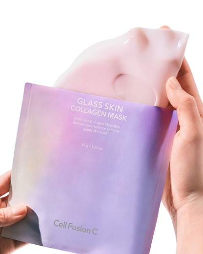 Cell Fusion C Glass Skin Collagen Mask - wygładzająca maska kolagenowa - 5x35g