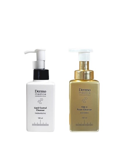 Dermomedica Lipid Control Cleanser + TRX C Foam Cleanser - olejek myjący + pianka do mycia twarzy - 2x150ml