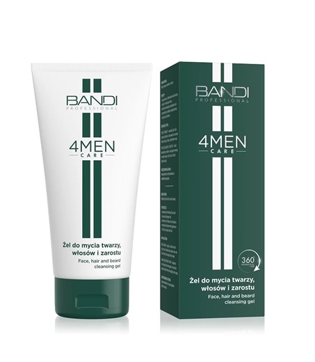 Bandi 4MEN Care - żel do mycia twarzy, włosów i zarostu - 150ml