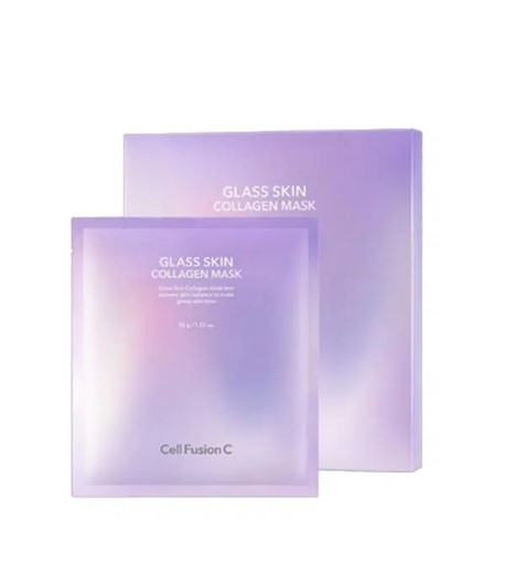 Cell Fusion C Glass Skin Collagen Mask - wygładzająca maska kolagenowa - 5x35g